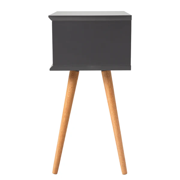 Nachttisch Mitrana mit 2 Schubladen - Grau / Eiche - Image 4
