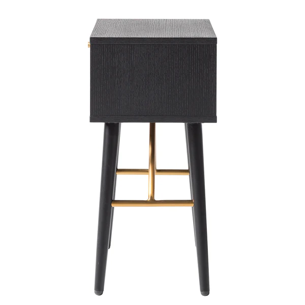 Nachttisch Moyo - Schwarz - Eiche - 40 x 60 x 30 cm - Image 4