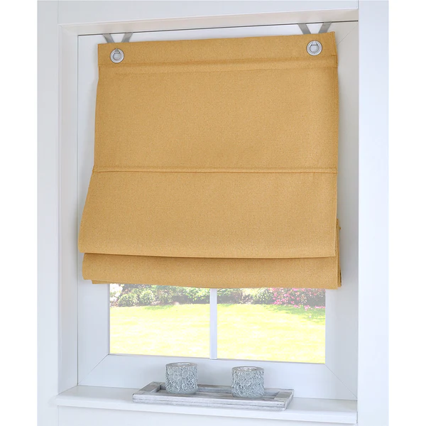 Ösenrollo Bessy I - Polyester - Currygelb - 80 x 130 cm - Image 2