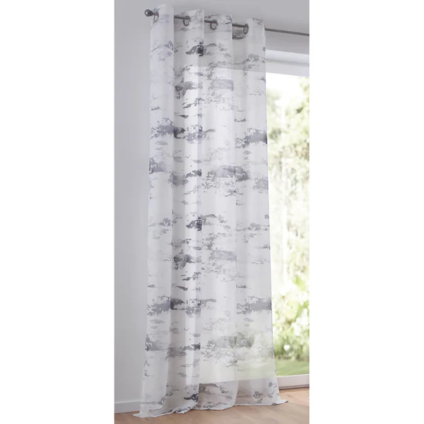Ösenschal Claude - Polyester - Weiß / Grau - 135 x 225 cm - Image 3
