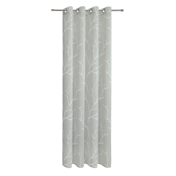 Ösenschal Kira - Polyester - Grau / Weiß