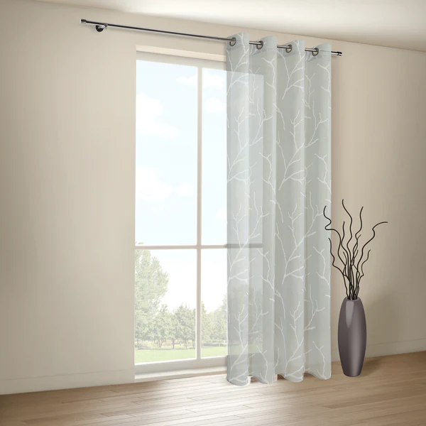 Ösenschal Kira - Polyester - Grau / Weiß - Image 2