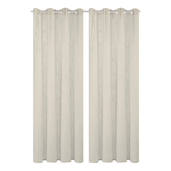 Ösenschal Softy 2er-Set - Polyester - Taupe - 140 x 245 cm