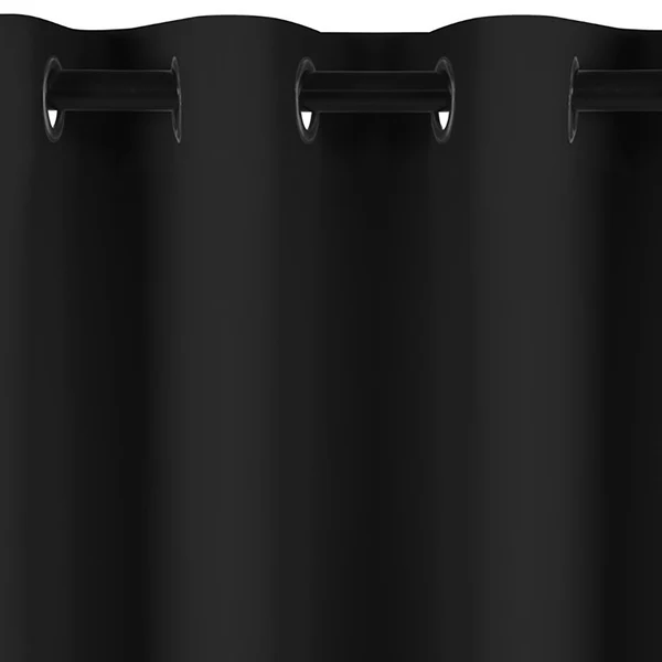 Ösenvorhang Blackout I - Polyester - Schwarz - 140 x 270 cm - Image 4