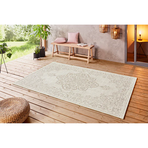 Outdoorteppich Tilos - Kunstfaser - Sandgrau - 80 x 150 cm - Image 2