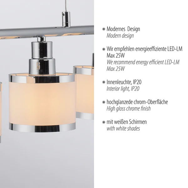 Pendelleuchte Accor - Polyester PVC / Eisen - 5-flammig - Image 12
