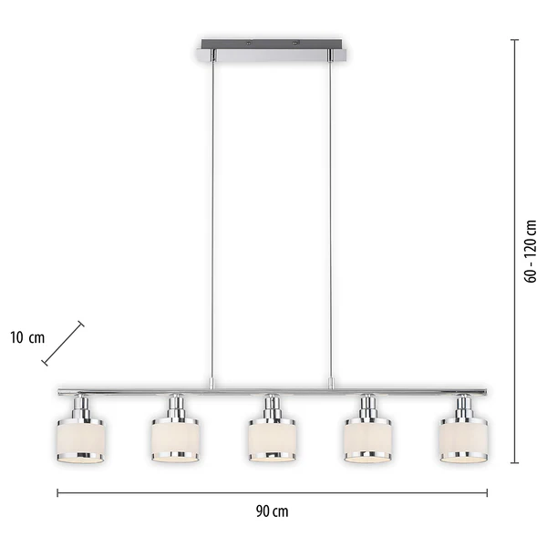 Pendelleuchte Accor - Polyester PVC / Eisen - 5-flammig - Image 13