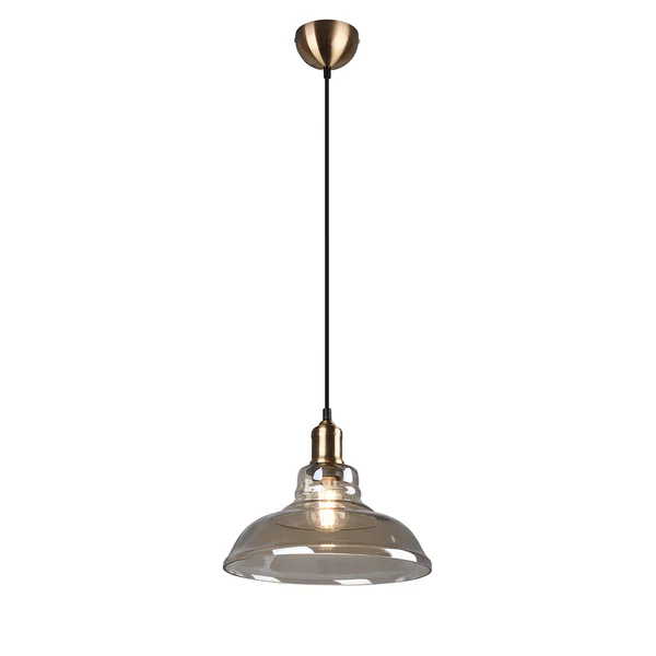 Pendelleuchte Aldo - Klarglas / Aluminium - 1-flammig - Messing - Image 3
