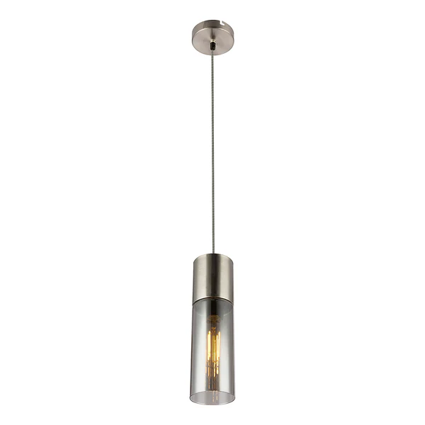Pendelleuchte Annika Typ C - Farbglas / Eisen - 1-flammig - Silber - Image 3