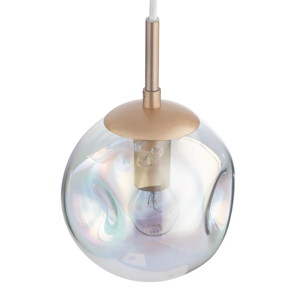 Pendelleuchte Arta II - Glas / Eisen - 5-flammig - Durchscheinend - Image 4