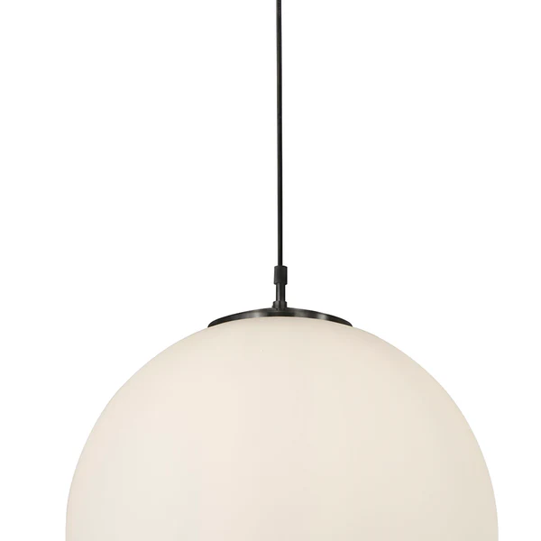 Pendelleuchte Atom 1-flammig - Opalglas / Stahl - Image 3