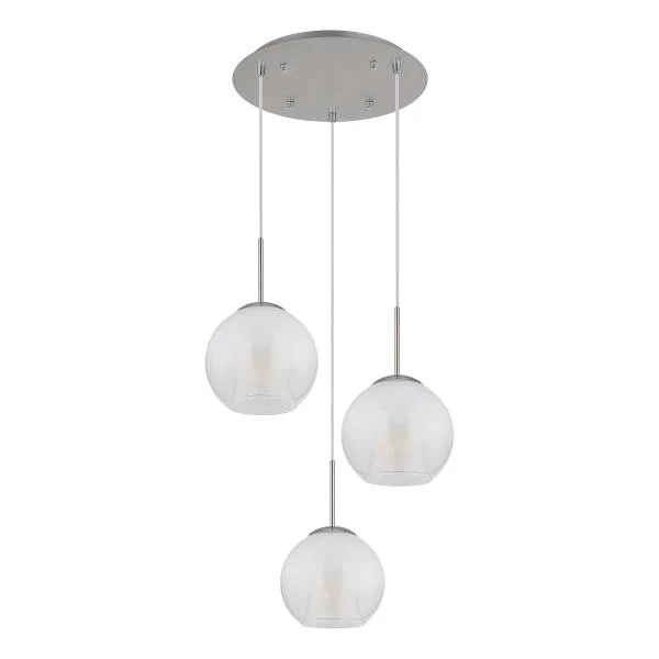 Pendelleuchte Barry Typ F - Opalglas / Eisen - 3-flammig - Image 4