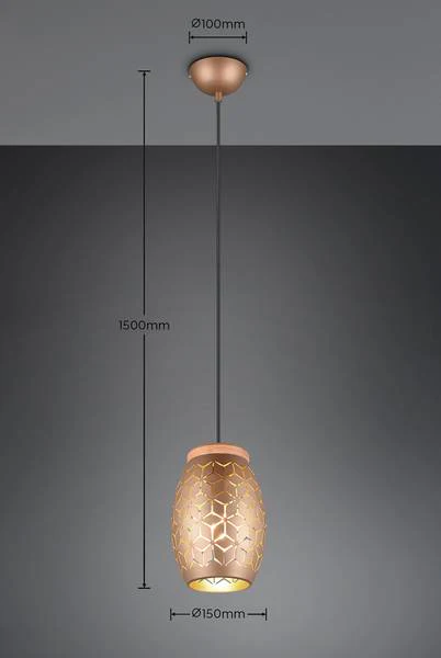 Pendelleuchte Bidar - Eisen / Kiefer - Braun - Flammenanzahl: 1 - Image 9