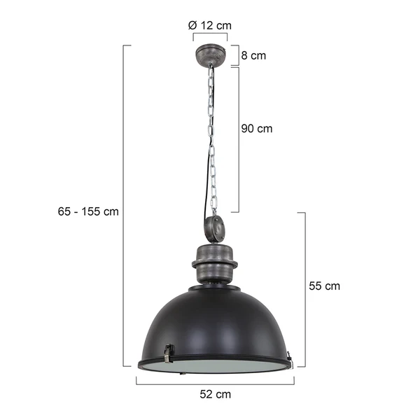 Pendelleuchte Bikkel - Stahl / Glas - 1-flammig - Schwarz - Image 7