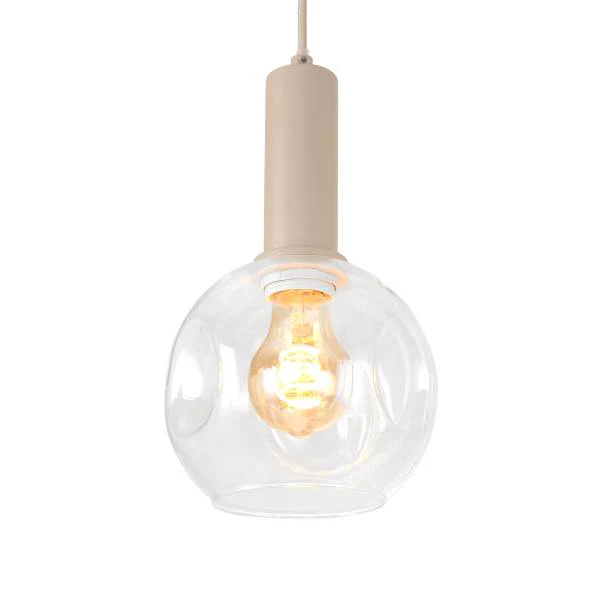 Pendelleuchte Bilman Rund - Gusseisen / Klarglas - Beige - Flammenanzahl: 3 - Image 6