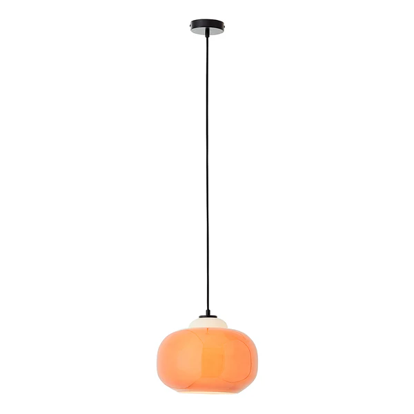 Pendelleuchte Blop - Farbglas / Eisen - 1-flammig - Orange - Image 7