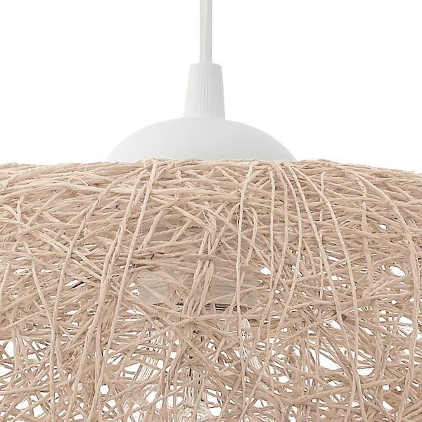 Pendelleuchte Campilo - Mischgewebe / Kunststoff - 1-flammig - Beige - Image 3