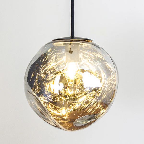 Pendelleuchte Canopus Typ C - Klarglas / Aluminium - 1-flammig - Durchscheinend