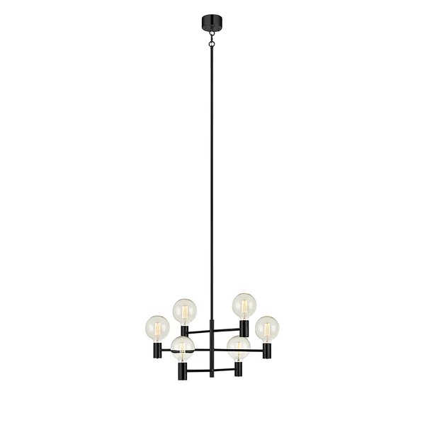 Pendelleuchte Capital - Edelstahl - 6-flammig - Schwarz - Image 2