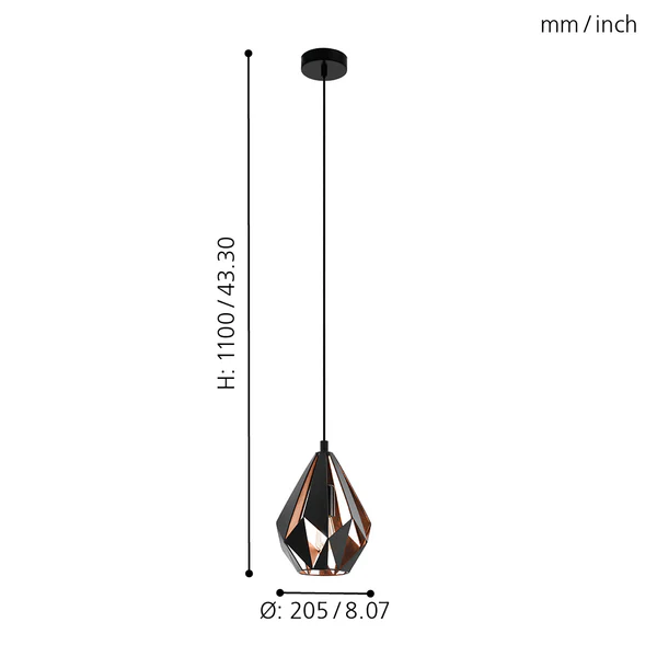 Pendelleuchte Carlton III - Stahl - 1-flammig - Image 5