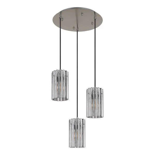 Pendelleuchte Cayden Typ A - Klarglas / Eisen - 3-flammig - Image 4