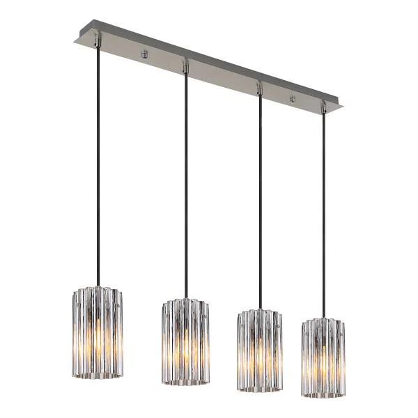 Pendelleuchte Cayden Typ B - Klarglas / Eisen - 4-flammig - Image 3