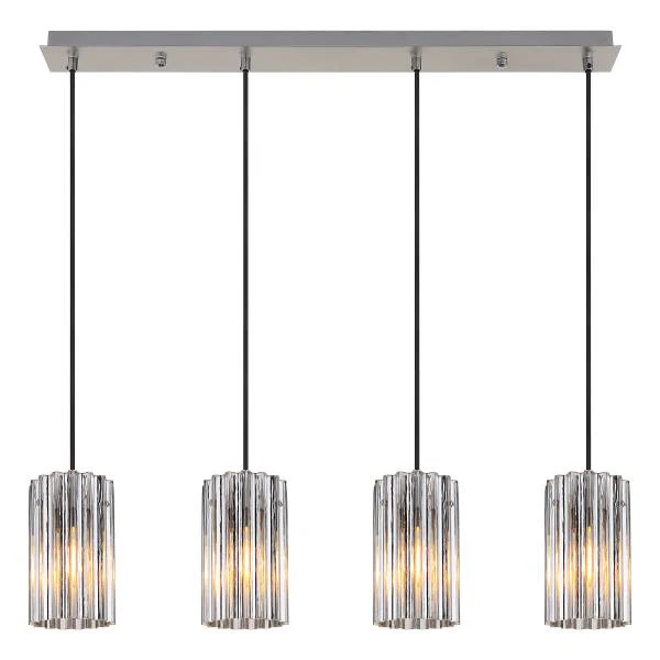 Pendelleuchte Cayden Typ B - Klarglas / Eisen - 4-flammig - Image 5