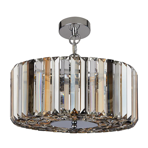 Pendelleuchte Chapeau - Stahl - Silber / Bernstein / Transparent - Image 4