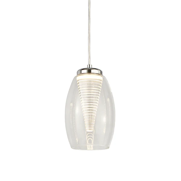 Pendelleuchte Cyclone - Stahl - Transparent