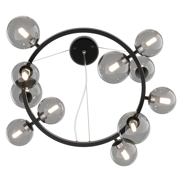 Pendelleuchte Dallas Typ H - Rauchglas / Mischmetall - 11-flammig - Image 4