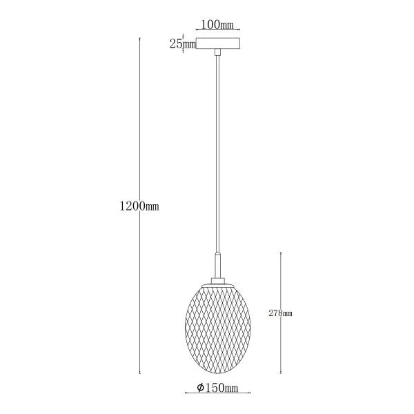 Pendelleuchte Devin Typ C - Farbglas / Eisen - 1-flammig - Beige - Image 6