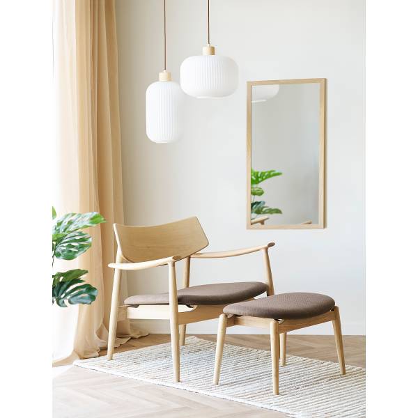 Pendelleuchte Dibbo - Gummibaum massiv / Glas / Stahl - Weiß - Image 2