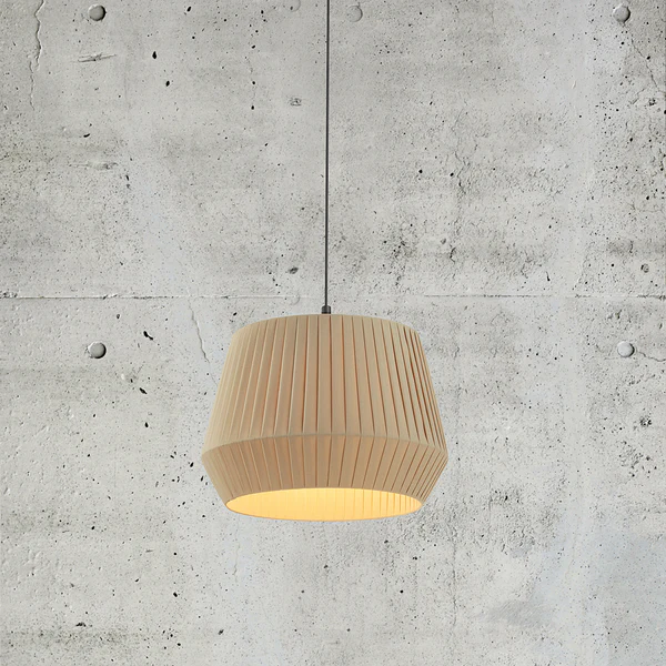 Pendelleuchte Dicte - Baumwolle / Stahl - 1-flammig - Beige - Beige - Image 3