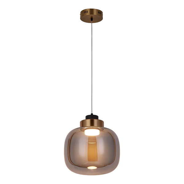 Pendelleuchte EXEMLAR Smoky - Rauchglas / Aluminium - 1-flammig - Image 3