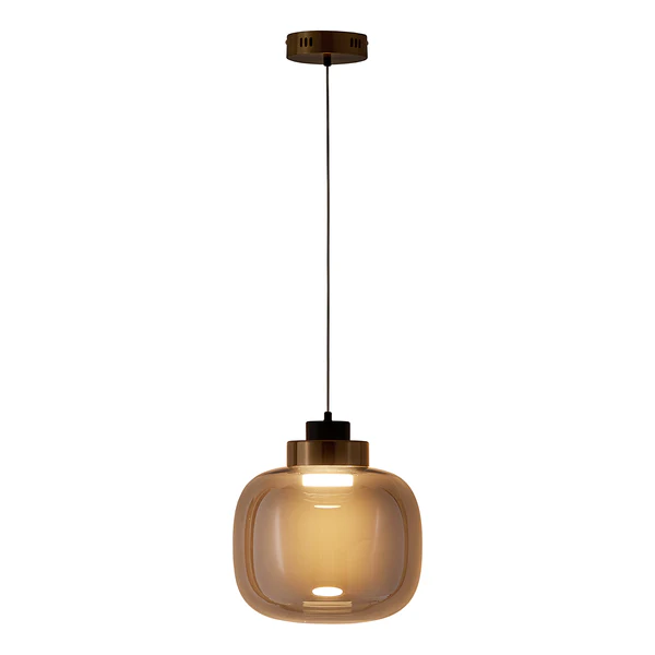 Pendelleuchte EXEMLAR Smoky - Rauchglas / Aluminium - 1-flammig - Image 4