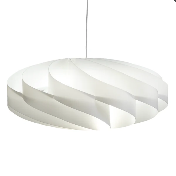 Pendelleuchte Flat II - Polyacryl - 1-flammig - Weiß