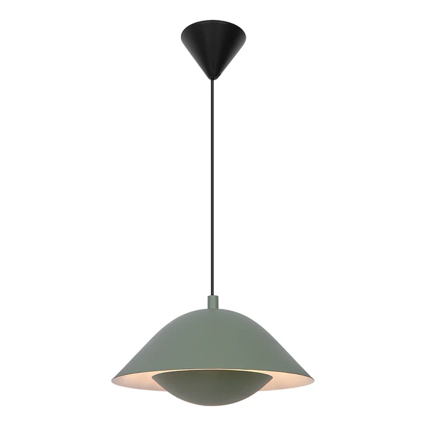 Pendelleuchte Freya - Aluminium - 1-flammig - Olivgrün - Image 3