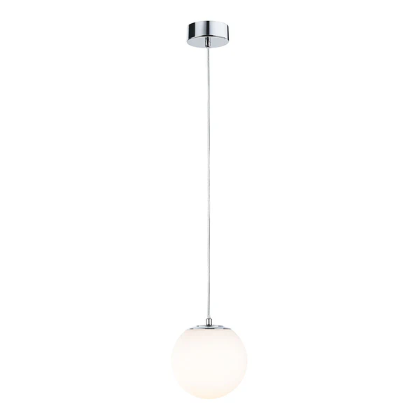 Pendelleuchte Gove - Opalglas / Chrom - 1-flammig - Chrom - Image 5
