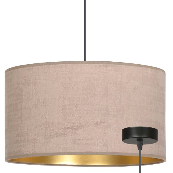 Pendelleuchte Hilde Typ A - Stahl / Baumwollstoff - Altrosa - Flammenanzahl: 1 - Image 8