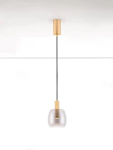Pendelleuchte Imatia Typ A - Aluminium / Rauchglas - Gold - Image 3