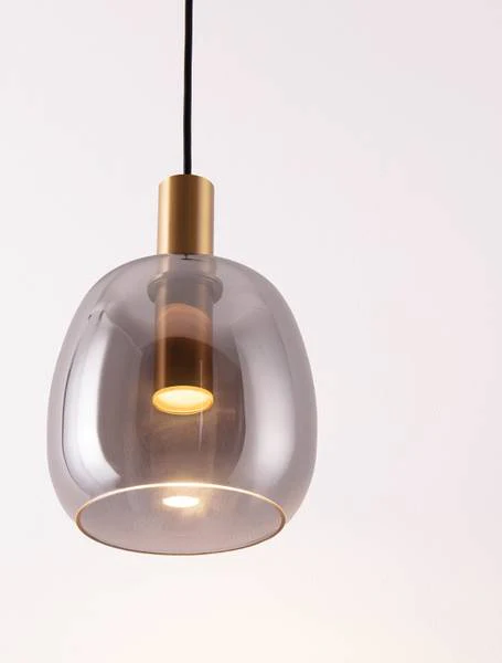 Pendelleuchte Imatia Typ A - Aluminium / Rauchglas - Gold - Image 7