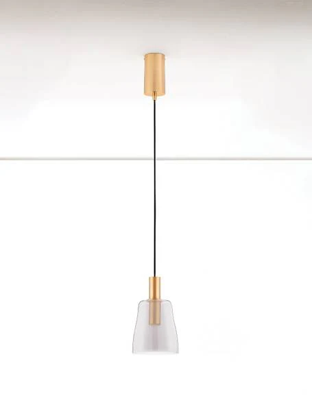 Pendelleuchte Imatia Typ B - Aluminium / Rauchglas - Gold - Image 2