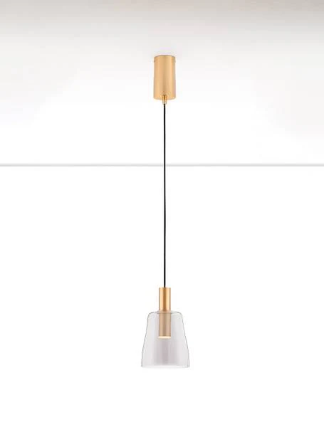 Pendelleuchte Imatia Typ B - Aluminium / Rauchglas - Gold - Image 3