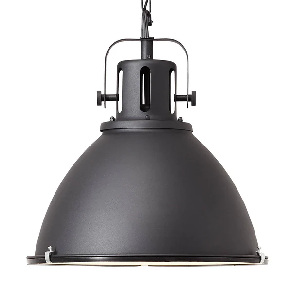 Pendelleuchte Jesper - Stahl - 1-flammig - Schwarz - Durchmesser: 47 cm