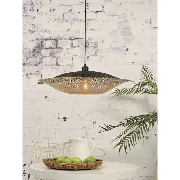Pendelleuchte Kalimantan - Bambus massiv / Eisen - 1-flammig - Durchmesser: 60 cm - Image 2