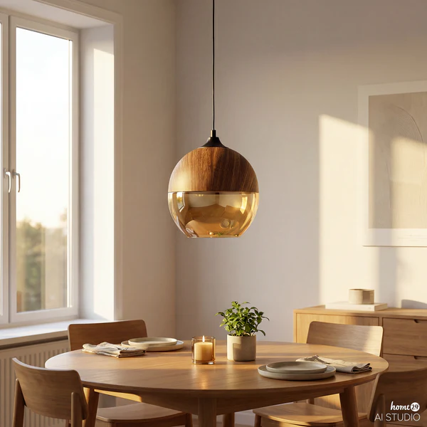 Pendelleuchte Kavon Kugelform - Farbglas / Eisen - 1-flammig - Image 3