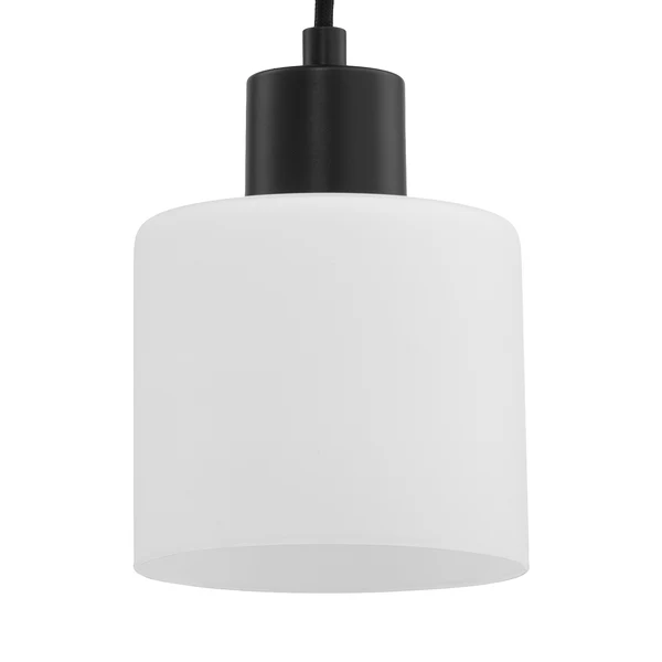 Pendelleuchte KOLIND 3-flammig - Metall Schwarz / Opalglas Weiß - Image 3
