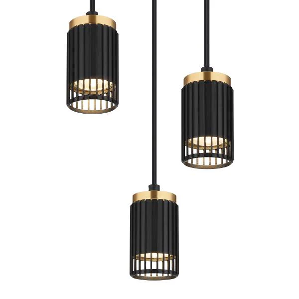 Pendelleuchte Korben Typ A - Eisen - 3-flammig - Schwarz - Image 5