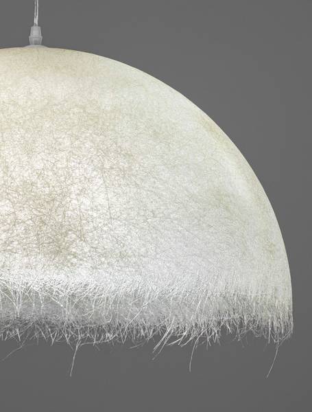 Pendelleuchte Lalu - Fiberglas - Weiß - Durchmesser: 60 cm - Image 6