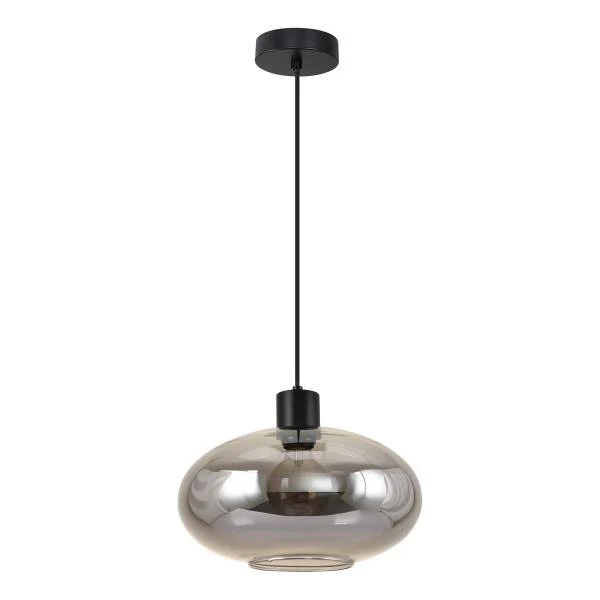 Pendelleuchte Laport Rund - Gusseisen / Rauchglas - Schwarz - Flammenanzahl: 1 - Image 5